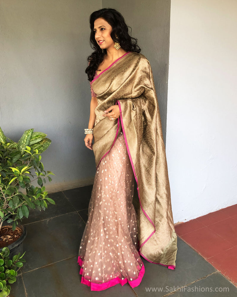 EE-S37276 Banarsi Crossover Saree