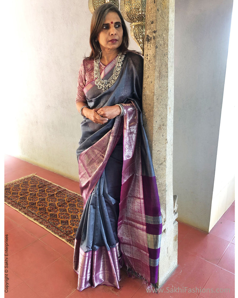 EE-S37941 Grey Silk Mangalgiri