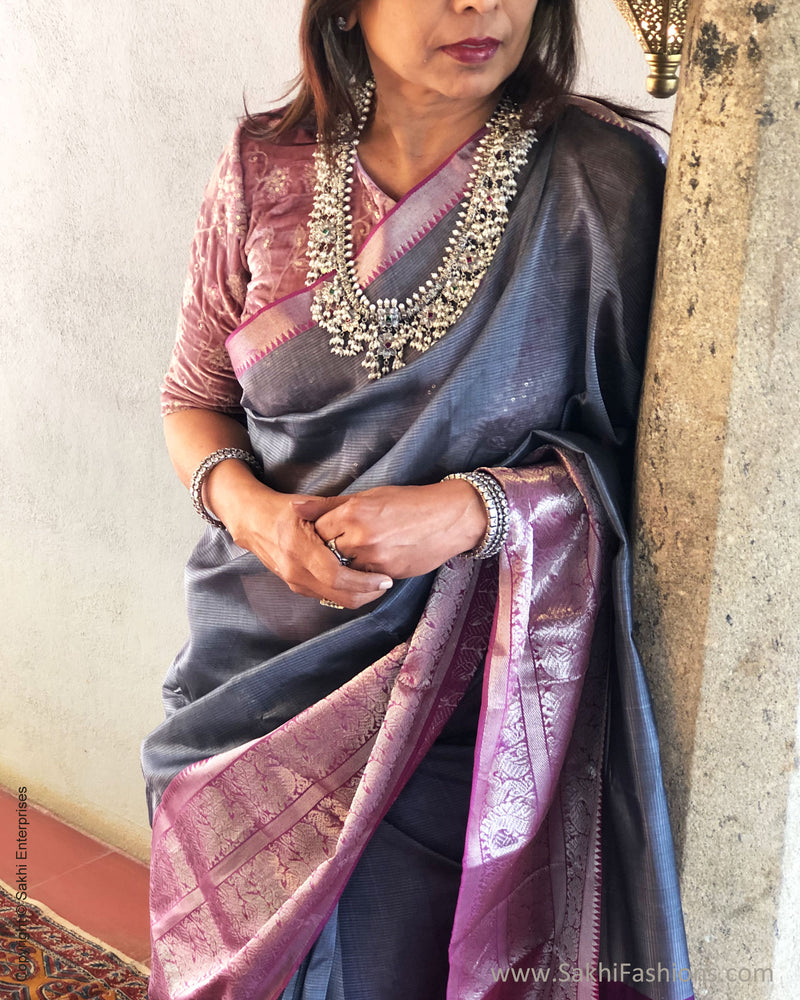EE-S37941 Grey Silk Mangalgiri