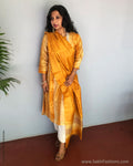 EE-S37290 Yellow Tussar Salwar