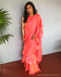 EE-SIS014 Peach Insta Saree