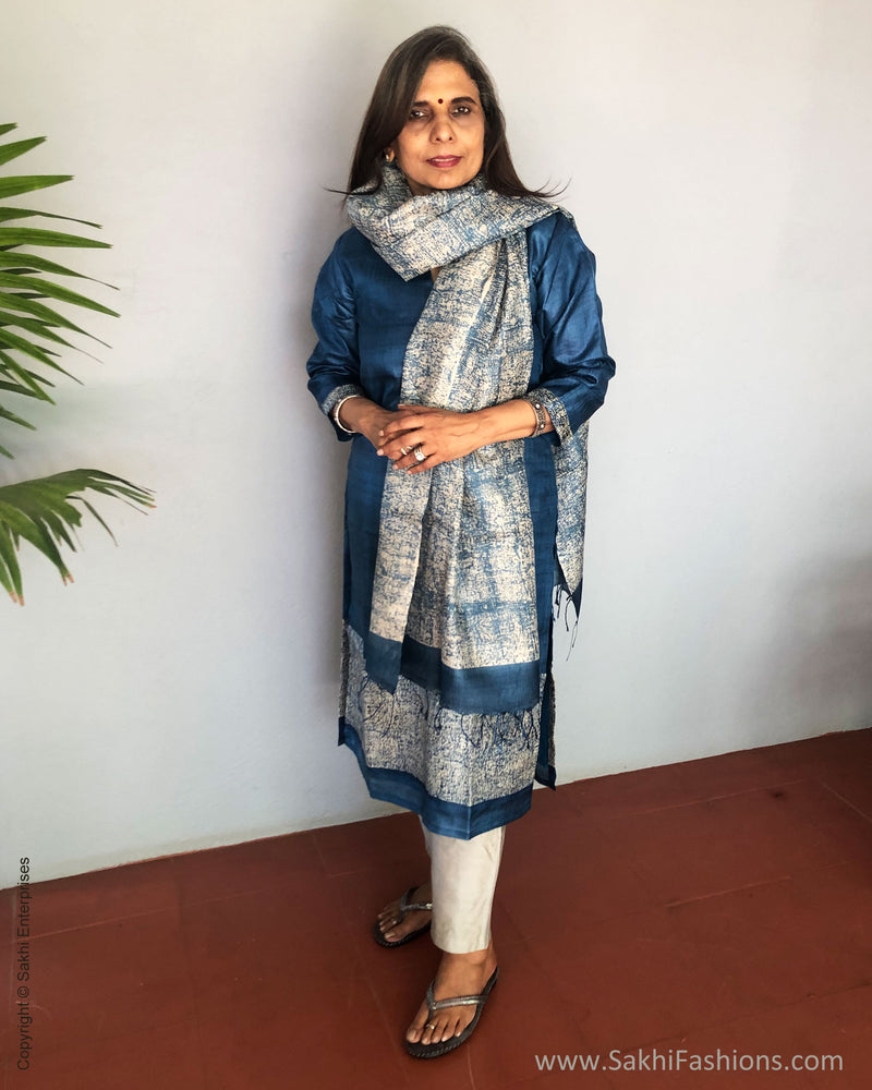 EE-S37295 Blue Tussar Salwar