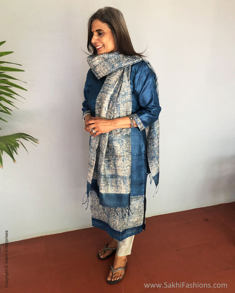 EE-S37295 Blue Tussar Salwar