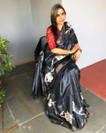 EE-S36389 Black Tussar Sari