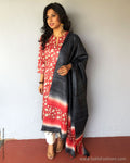 EE-S37294 Red Tussar Salwar