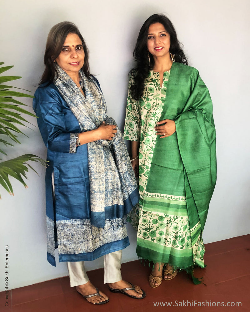 EE-S37295 Blue Tussar Salwar