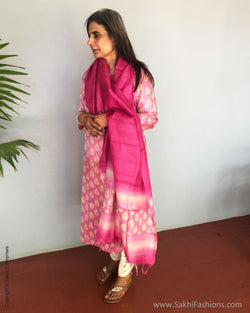 EE-S37287 Pink Tussar Salwar