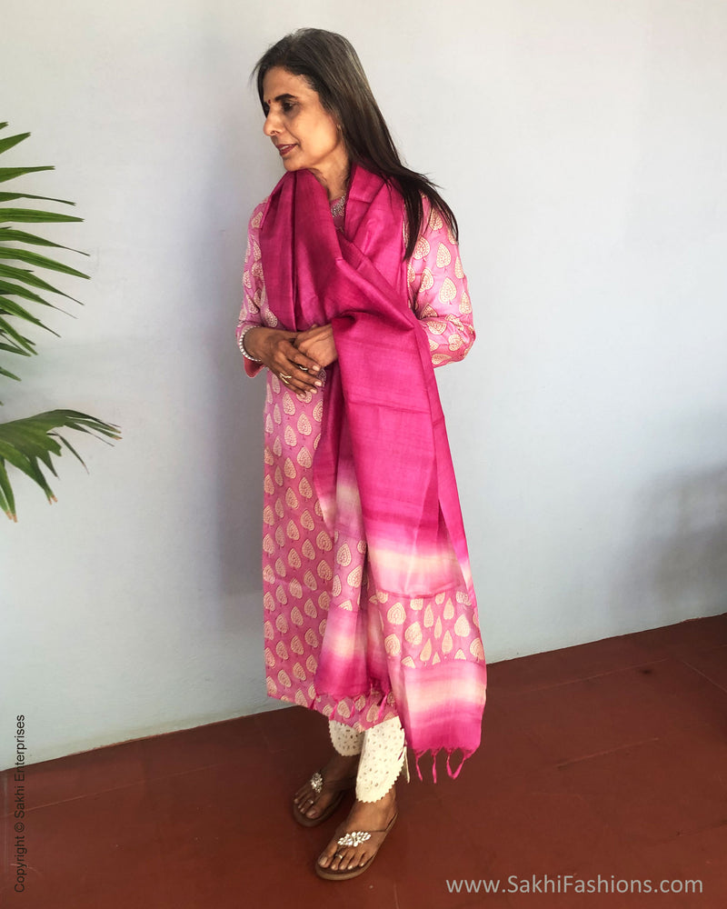 EE-S37287 Pink Tussar Salwar