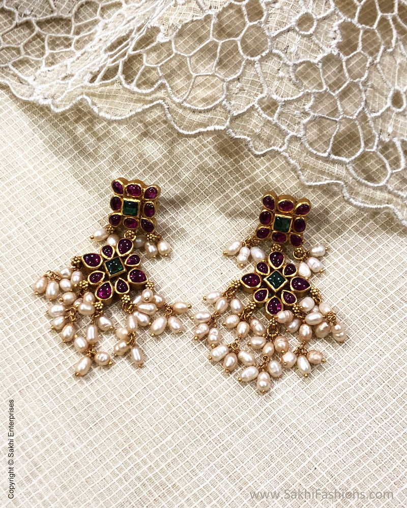 ASDS-38589 Gutta Silver Earrings
