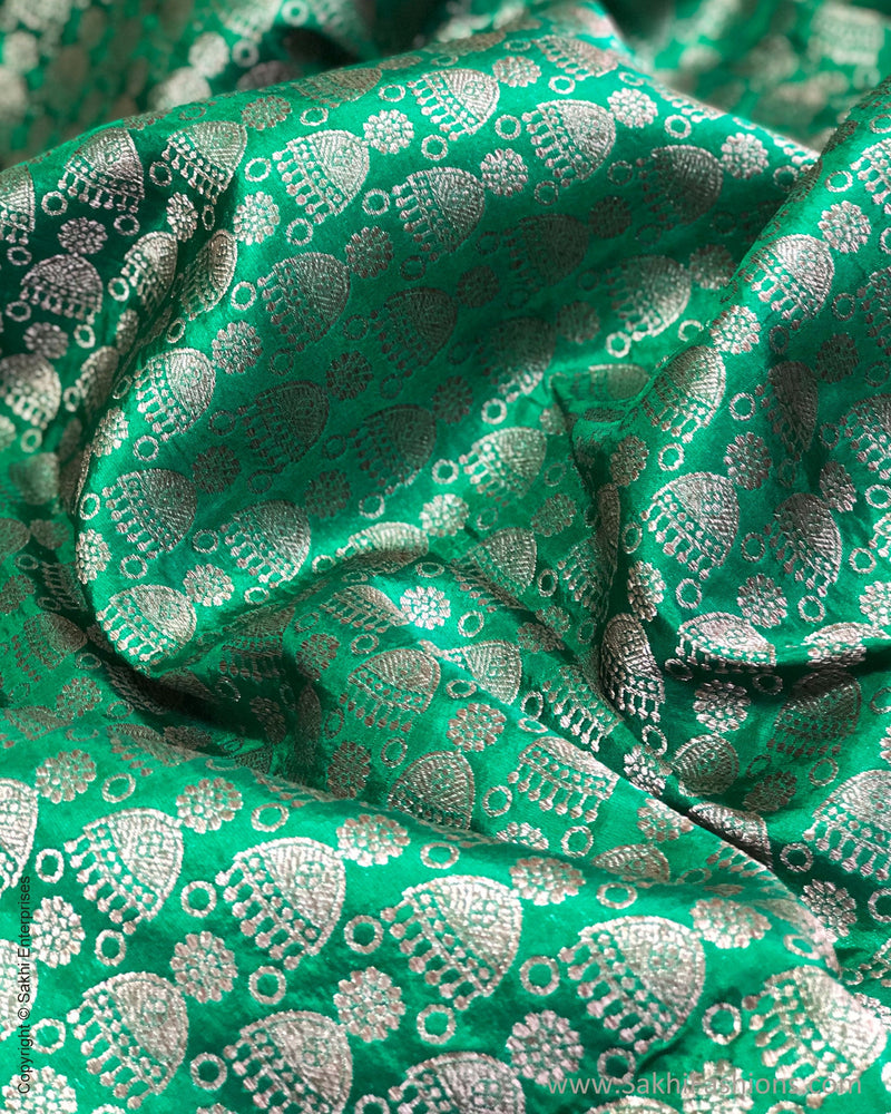 BL-F26671R Green Banarsi Blouse