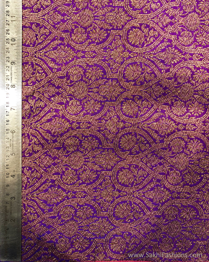 BL-F31969 Purple Banarsi BlouseF