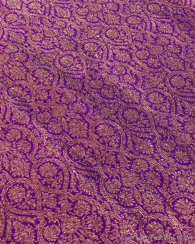 BL-F31969 Purple Banarsi BlouseF