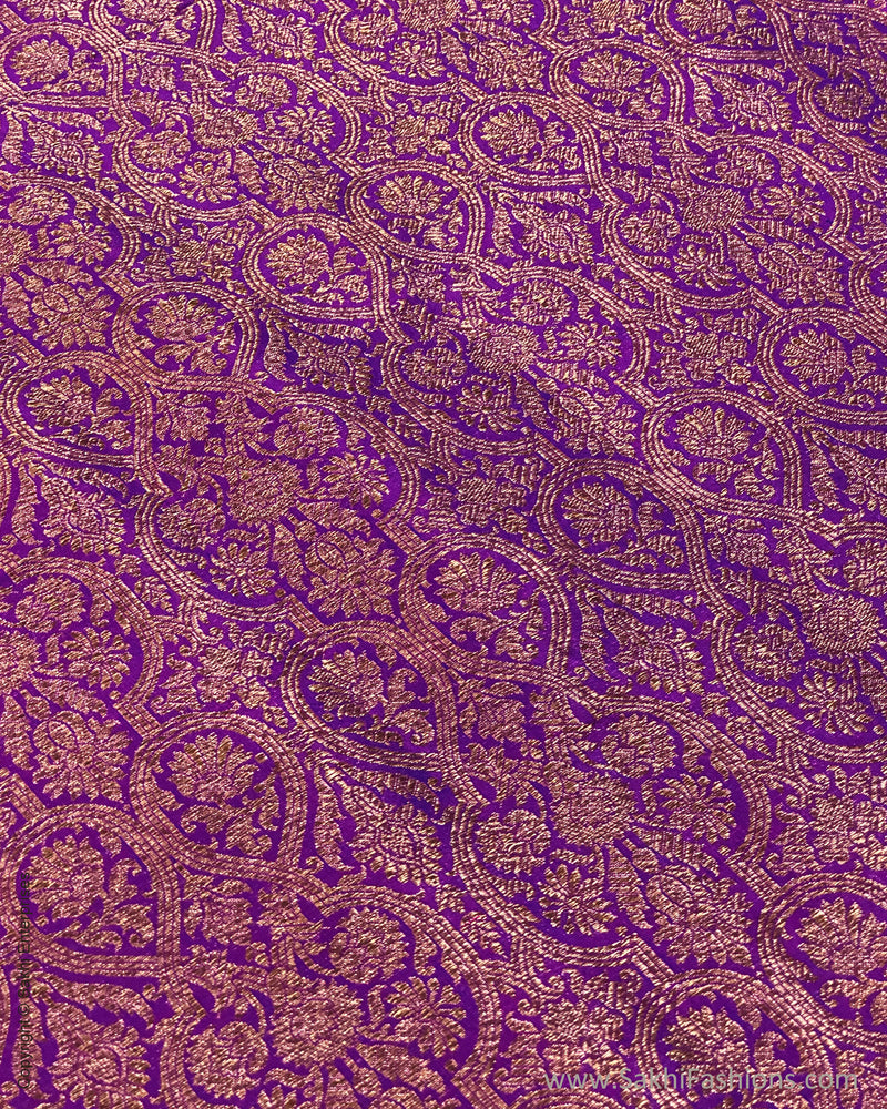 BL-F31969 Purple Banarsi BlouseF