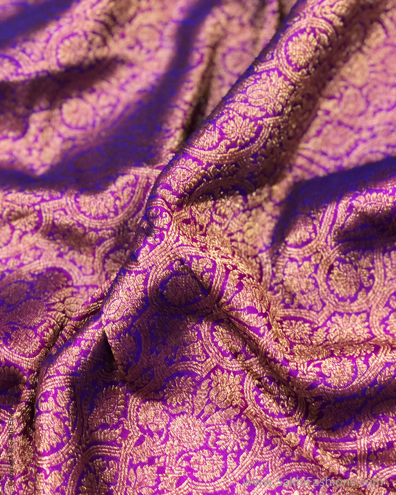BL-F31969 Purple Banarsi BlouseF