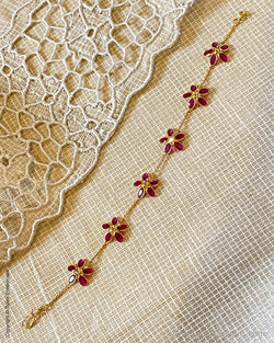 AGDS-39794 Gold Ruby Bracelet