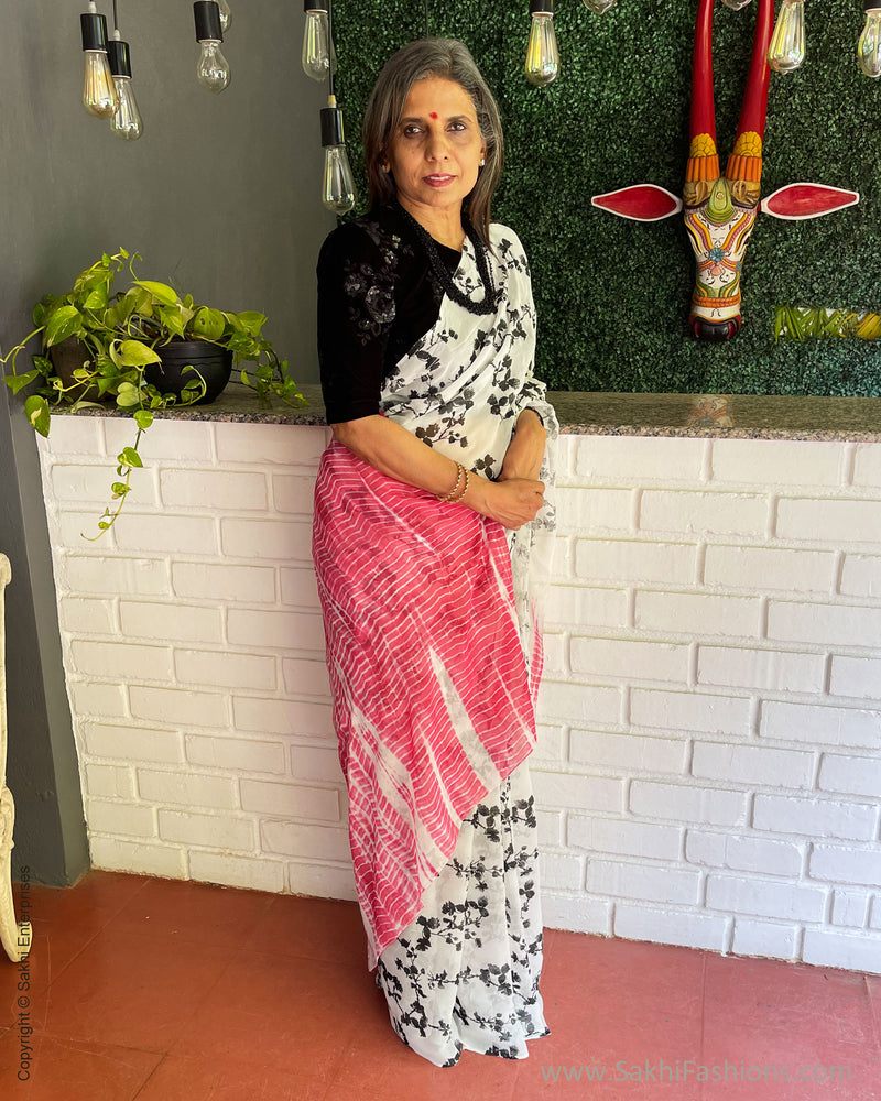 EE-S41244 Shibori Georgette sari