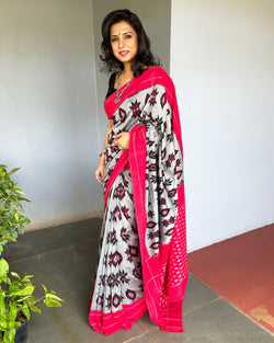 EE-S38045 Cotton Ikath Sari