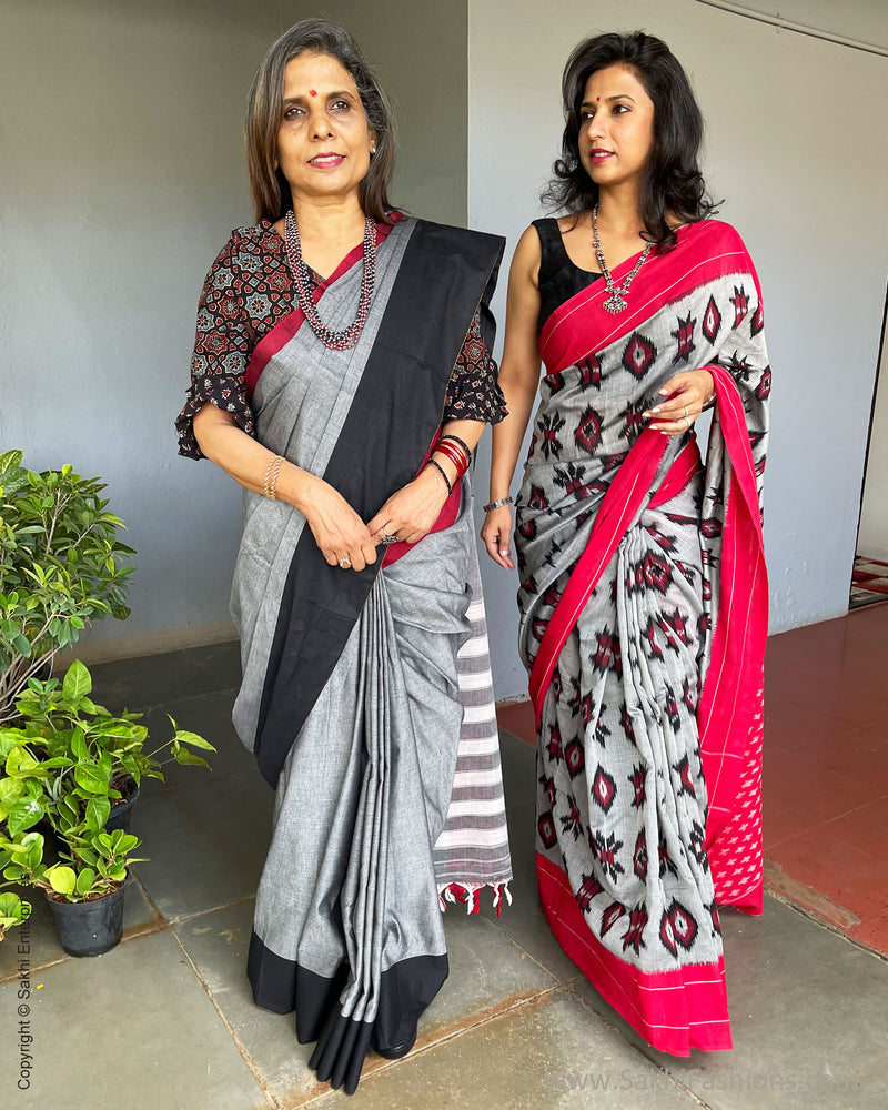 EE-S38045 Cotton Ikath Sari