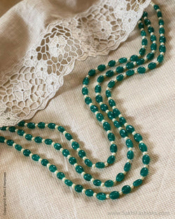 AJDS-0975 Green Pearl Bead Mala