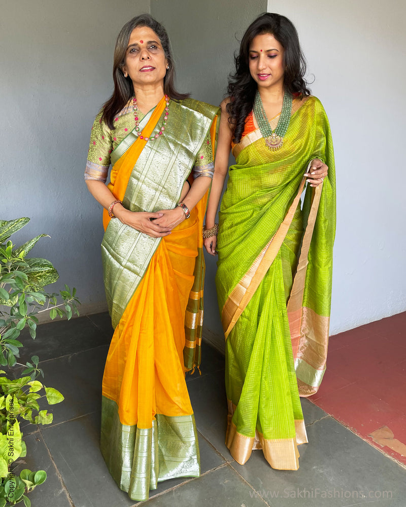 EE-S37940 Mustard Mangalgiri saree