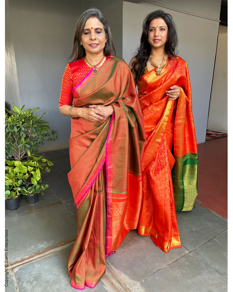 EE-S41479 Green Kanchi Saree