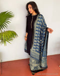 EE-S40068 Blue Ajrakh Dupatta