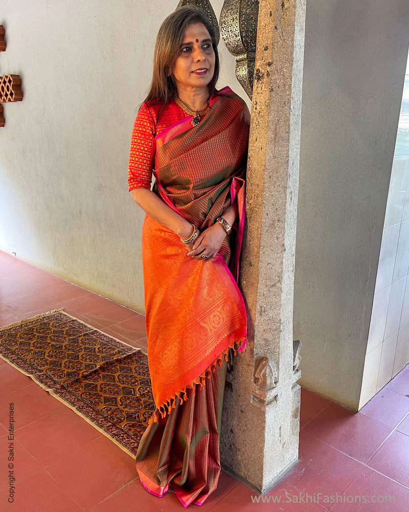 EE-S41479 Green Kanchi Saree