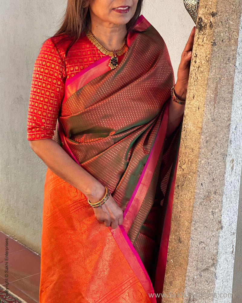 EE-S41479 Green Kanchi Saree