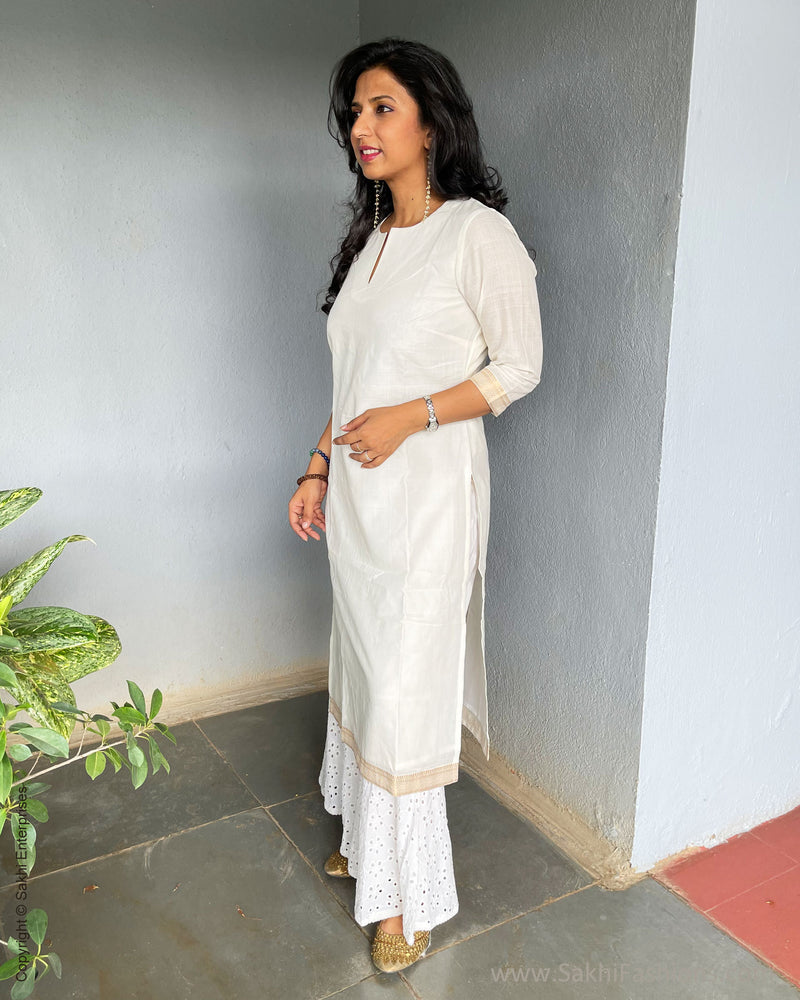 EE-S210502 White Mangalgiri Top