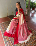 EE-S31170 Red Cotton Sari