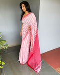 EE-S31172 Red Cotton Saree