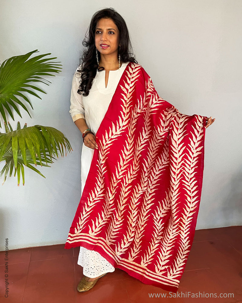 EE-S37258 Batik Red Dupatta