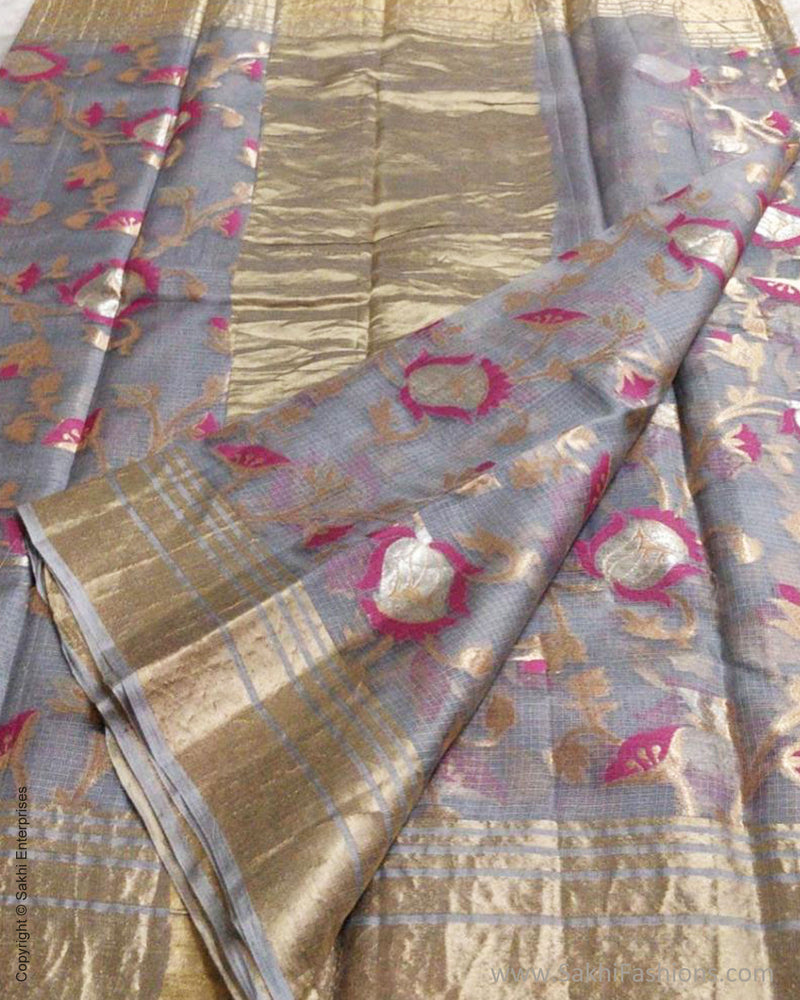 EE-S42710 Grey SilkKota Saree