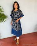 EE-S38042K Blue Ikaat Kaftan