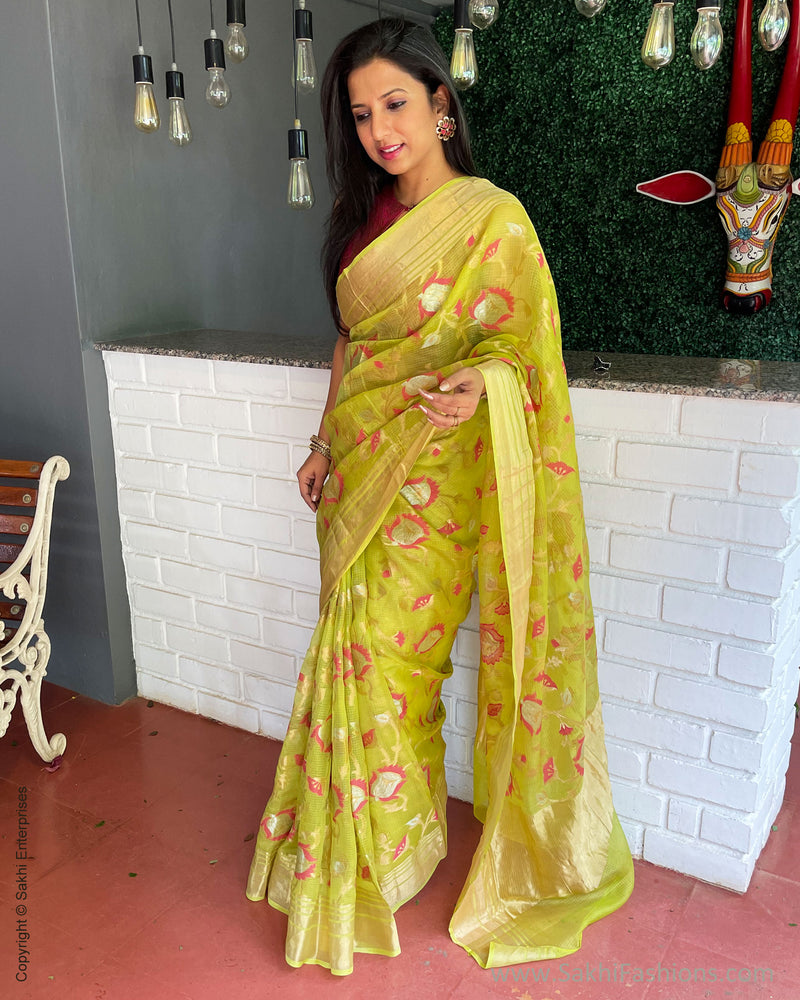 EE-S42709 Lemon Yellow Kota Sari