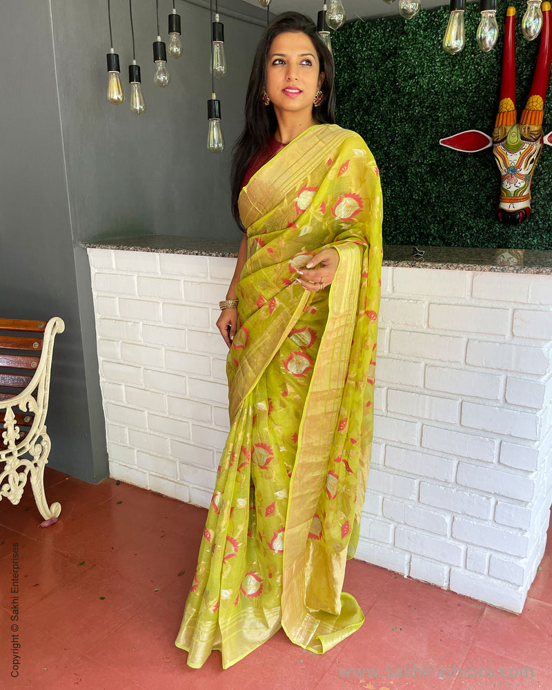 EE-S42709 Lemon Yellow Kota Sari