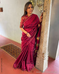 EE-S43331 Maroon RawSilk