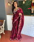 EE-S39479 Maroon Cutwork Kanchi