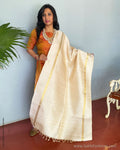 EE-S43286 Cream Kanchi Dupatta