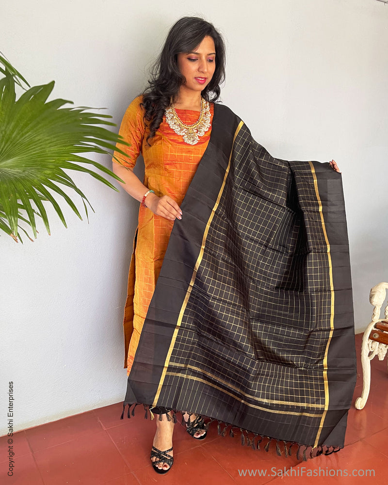 EE-S43419 Black Kanchi Dupatta