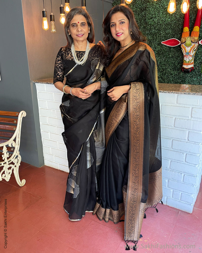 Beige Organza Banarsi Silk Saree Sakhi Fashions sakhifashions