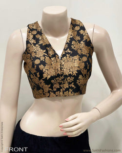 BL-R44325 Black Banarsi RBlouse