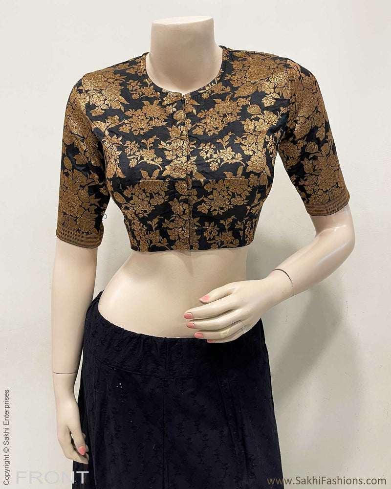BL-R44327 Black Banarsi RBlouse