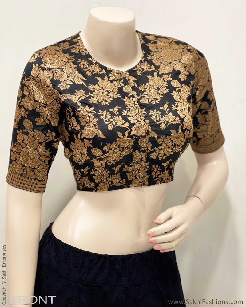 BL-R44327 Black Banarsi RBlouse