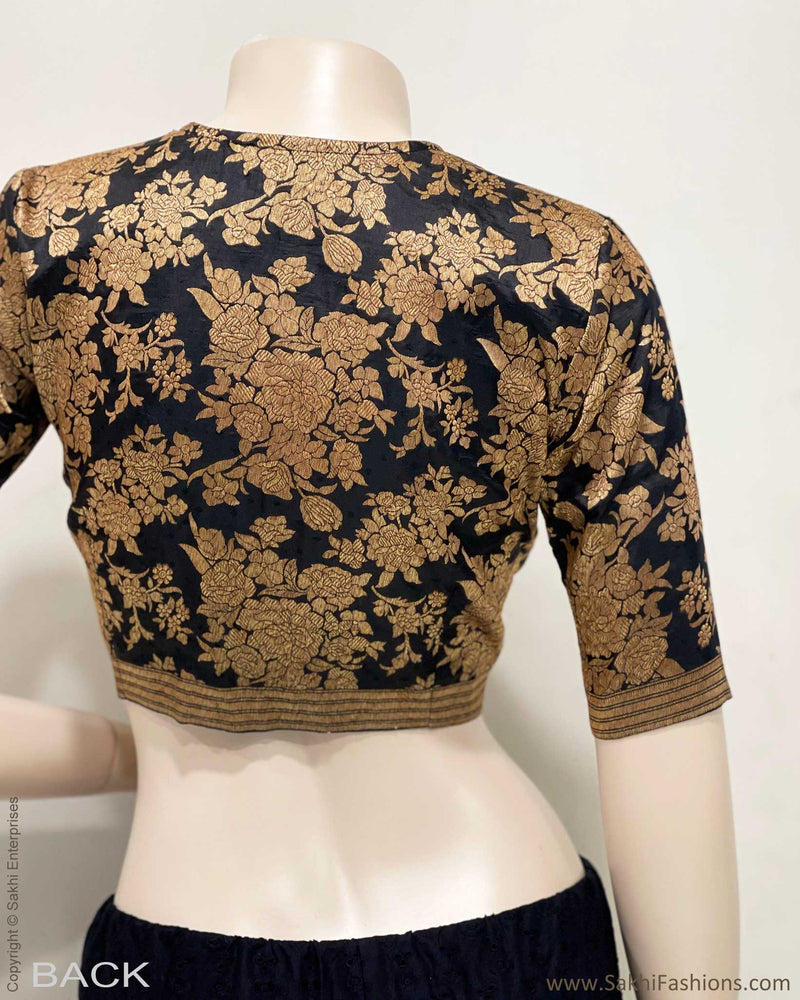 BL-R44327 Black Banarsi RBlouse