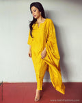 EE-S42890 Yellow Chanderi Salwar