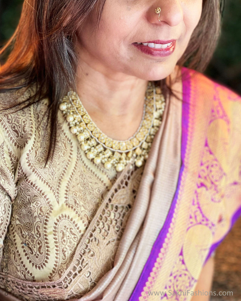 EE-S45102 Tussar Kanchi Cutwork
