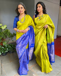 EE-S46284 Lime Kanchi sari