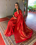 EE-S46328 Red Brocade Kanchi