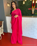 EE-S39214 Pink Chiffon Sari